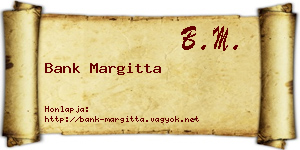 Bank Margitta névjegykártya